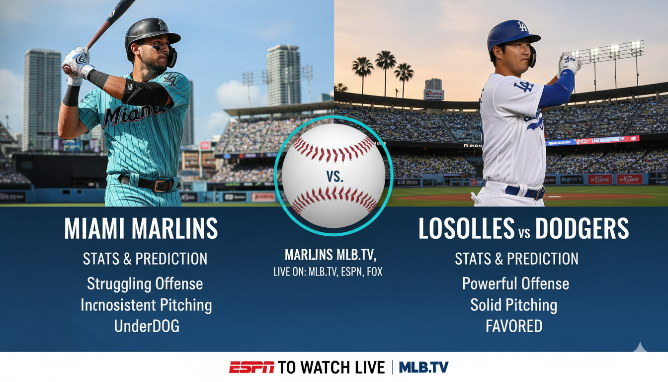 Miami Marlins vs Dodgers: Stats, Predictions, and Where to Watch Live