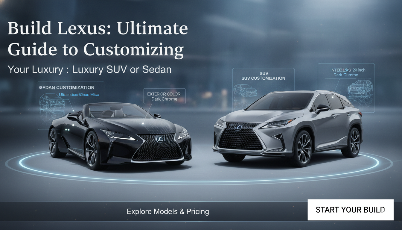 Build Lexus: Ultimate Guide to Customizing Your Luxury SUV or Sedan